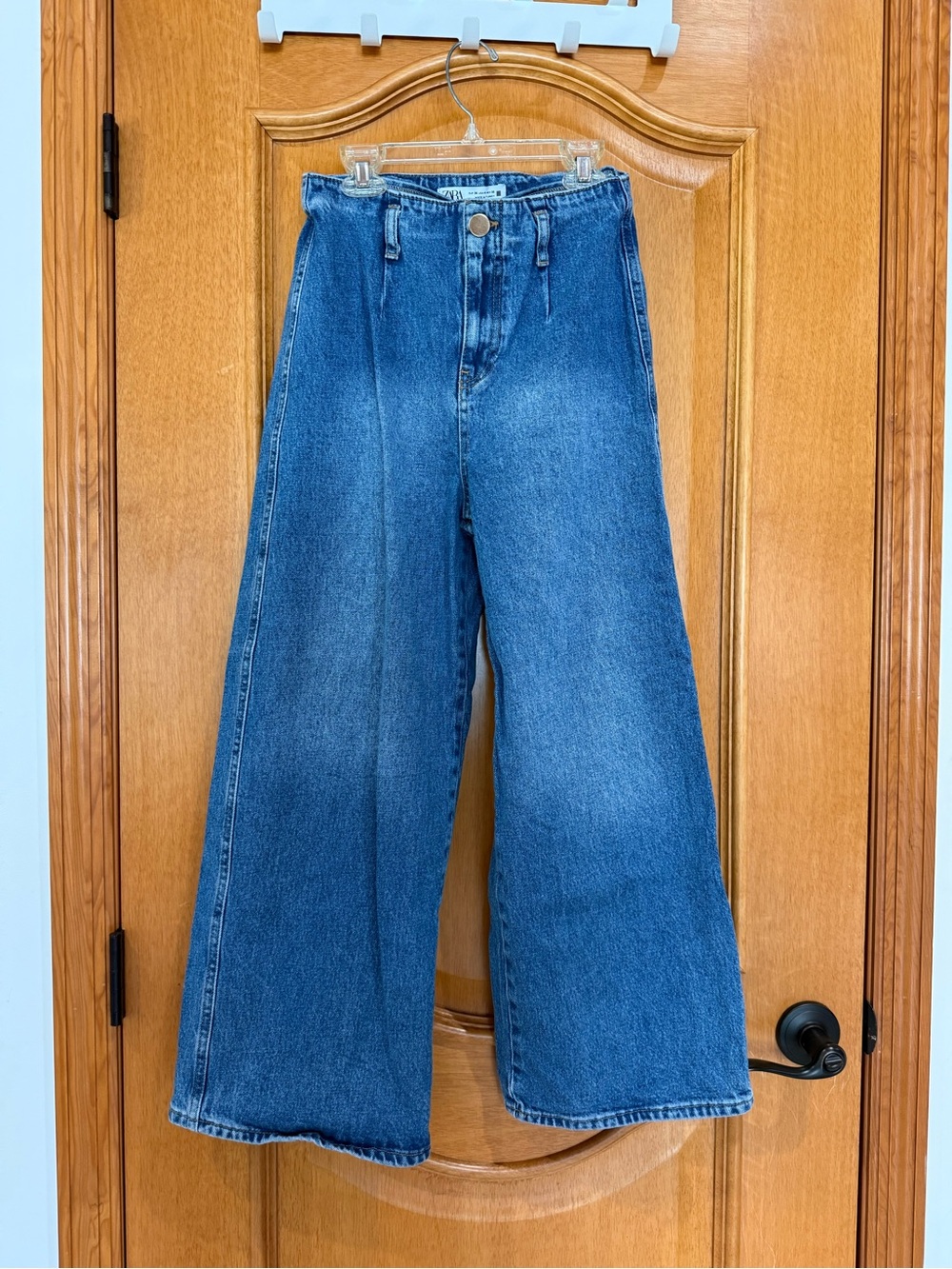High-Waist Wide Leg Denim Jeans - Blue
